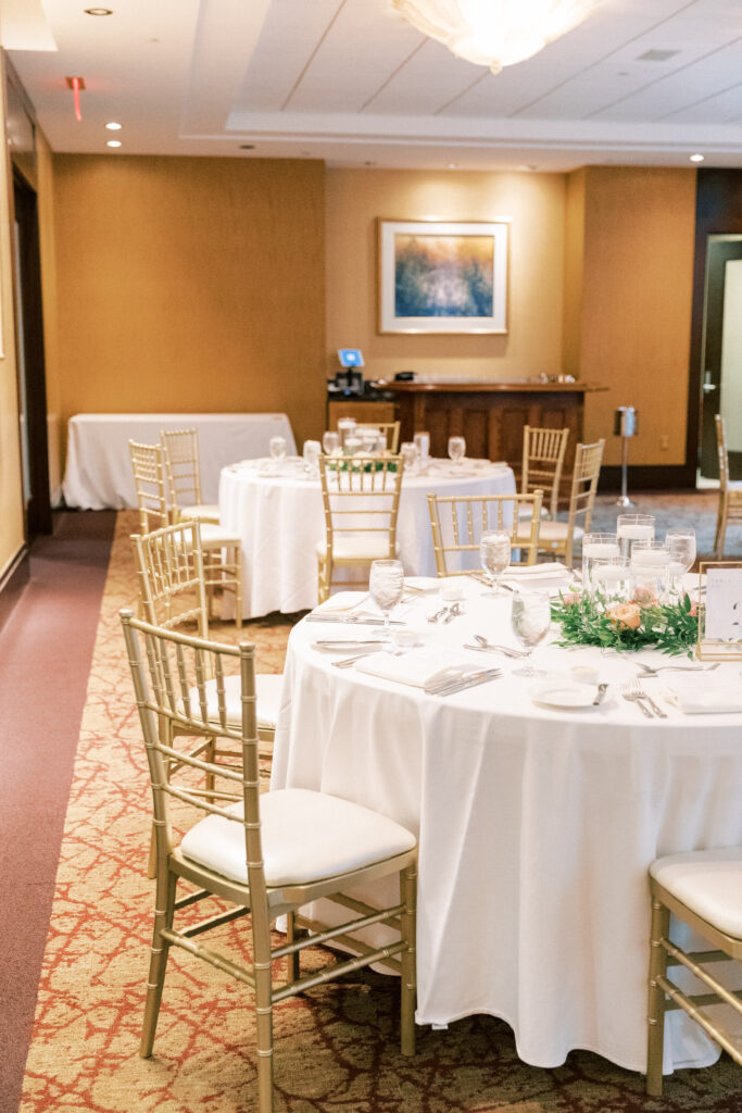 This reception space is gorgeous with its ambient lighting and luxurious details at a 2941 Restaurant Wedding