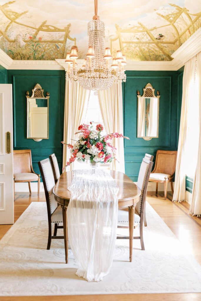One of the lovely front dining rooms at the Great Marsh Estate
